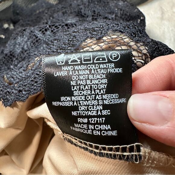 Badgley Mischka Size 4 Black Lace Mesh Mini Dress Wedding Prom Cocktail Coquette - Picture 5 of 11